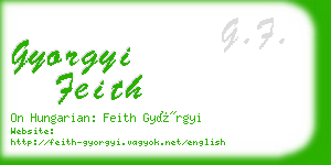 gyorgyi feith business card